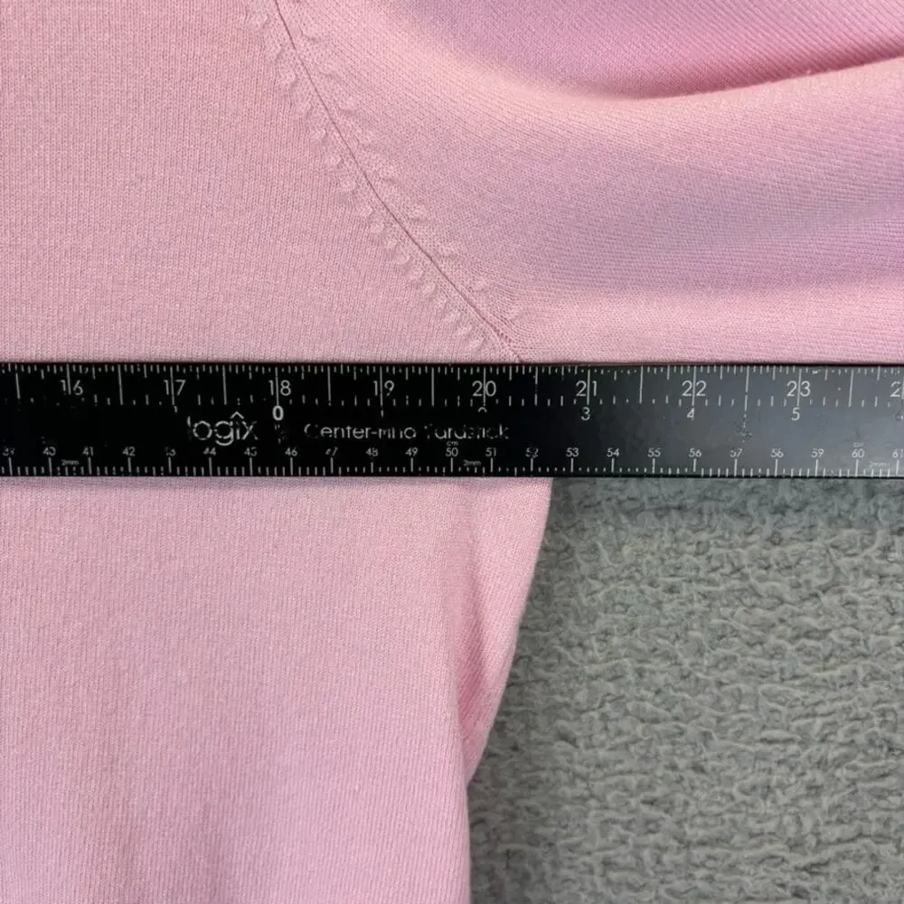JOSEPH A Sweater Womens XL Petite Coquette Feminine Ruffle Faux Pearl Buttons - Picture 7 of 11